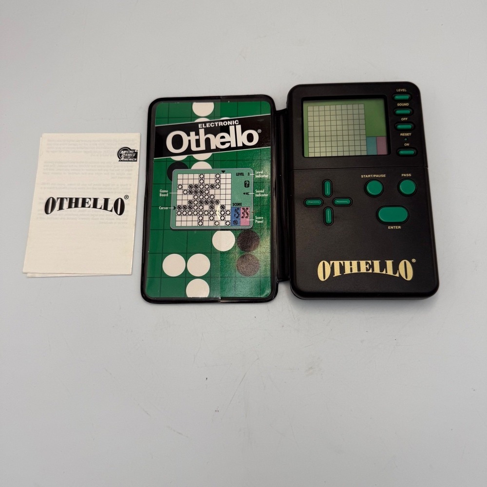 Vintage 1994 Electronic Othello Handheld Game Micro Games of America Tested